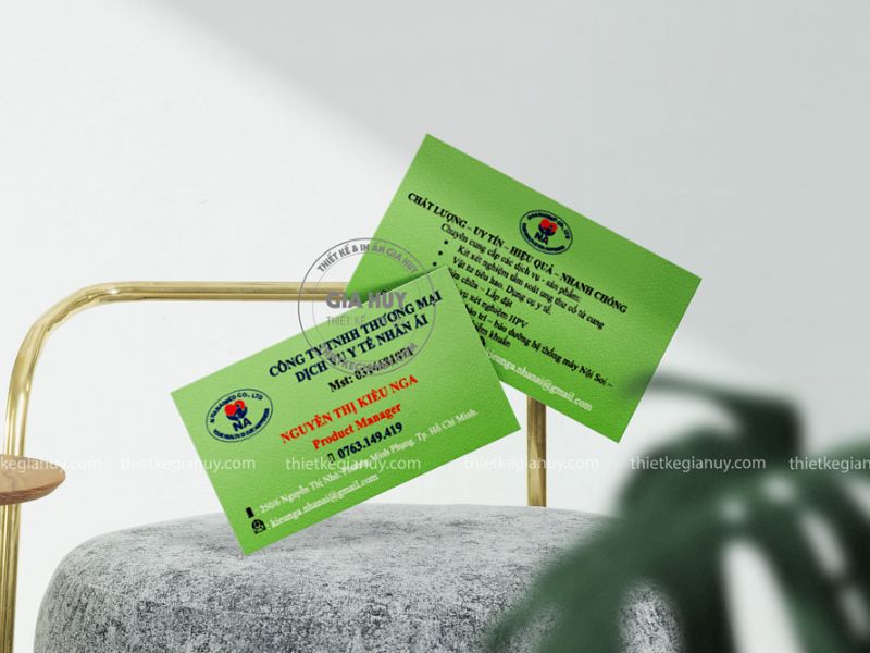 danh thiếp công ty dịch vụ y tế