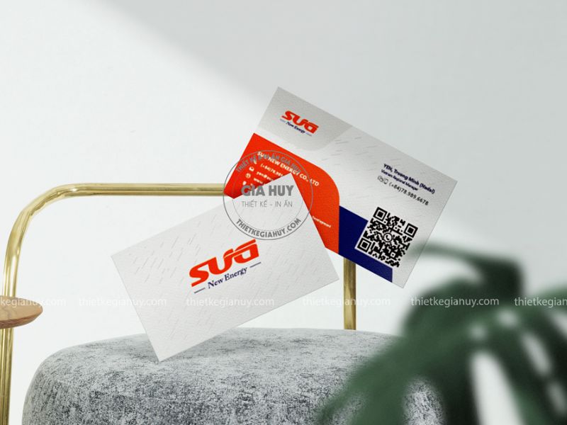 mẫu danh thiếp 2 mặt có tích hợp mã qr sắc nét