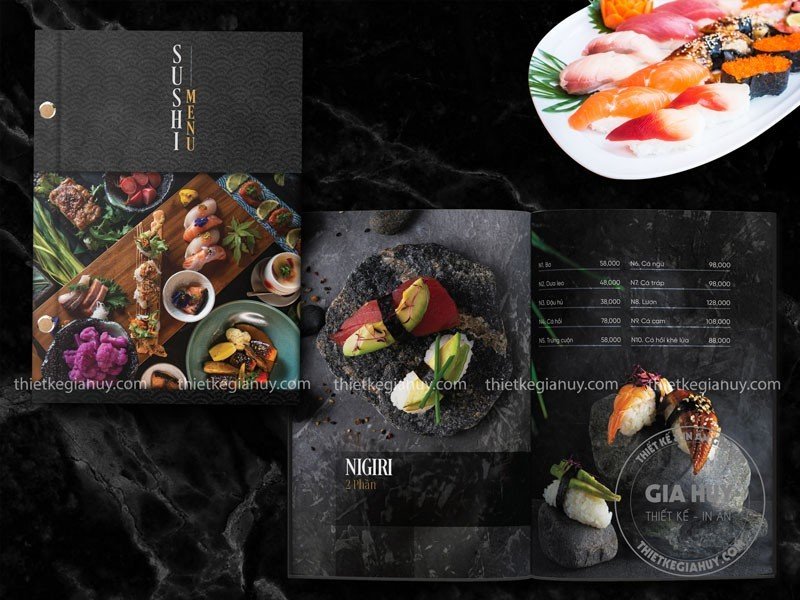 menu bia cung sushi nha hang nhat