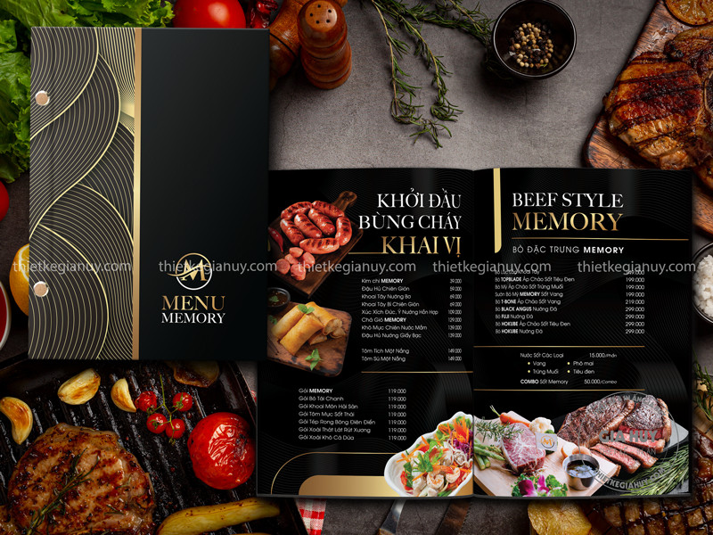 menu nha hang memory