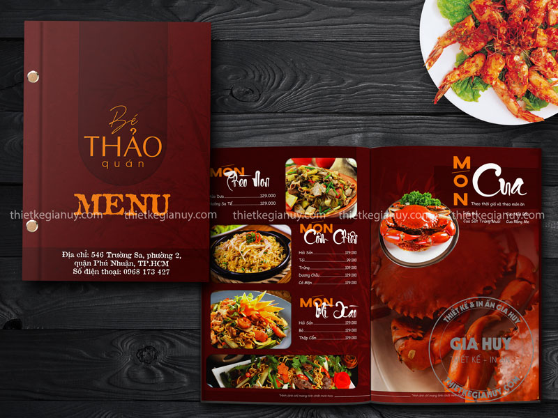 gia huy thiet ke menu chuyen nghiep gia re hcm