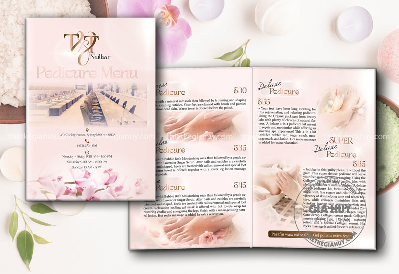 menu nail bar T&T