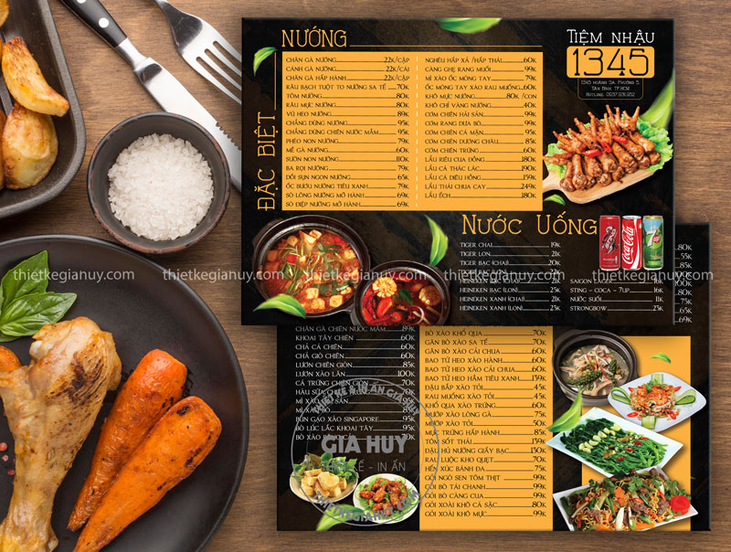 thiet ke menu quan nhau