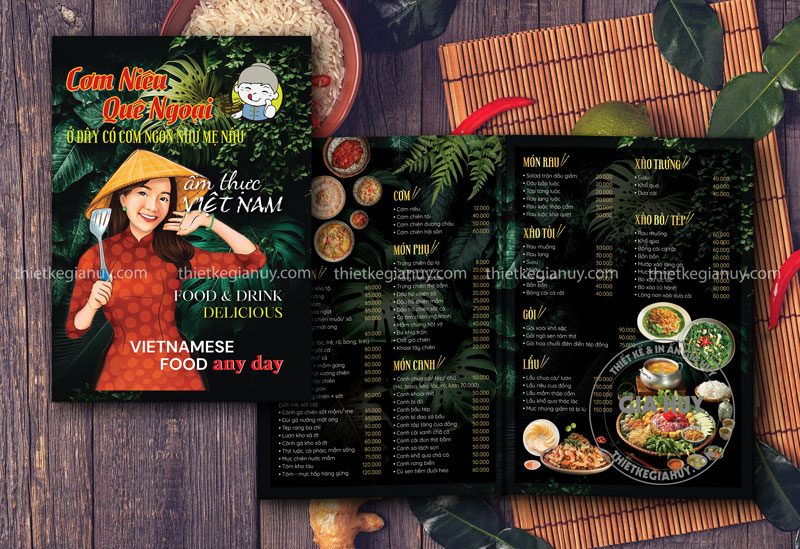 thiet ke menu dep nhanh thu hut khach hang