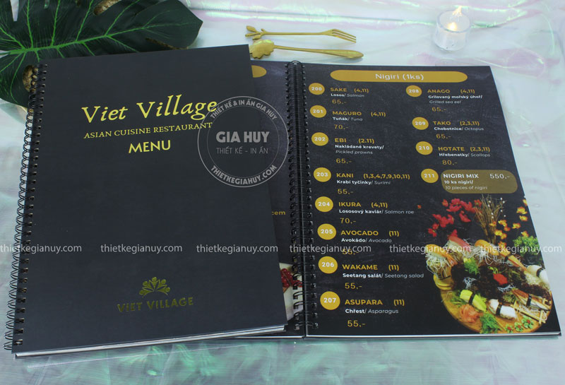 in menu nha hang dep