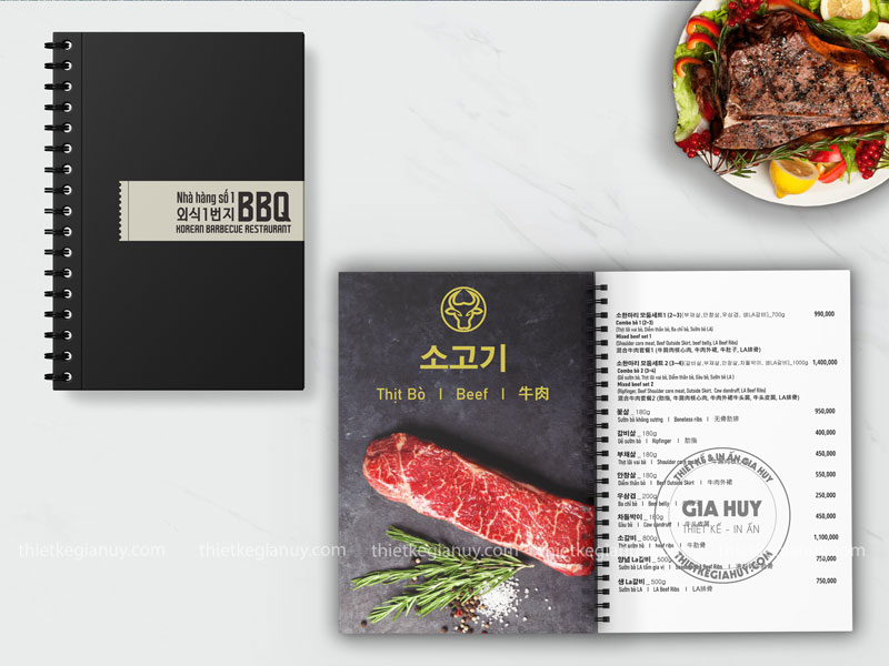 mau menu don gian sang trong