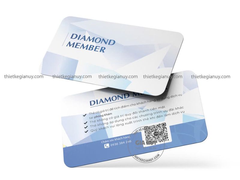 mẫu thẻ thành viên cấp diamond