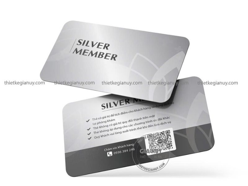 mẫu thẻ thành viên cấp silver