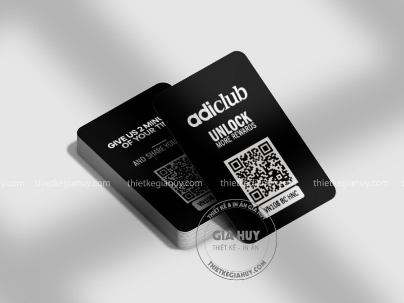 mẫu thẻ thành viên phong cách tối giản