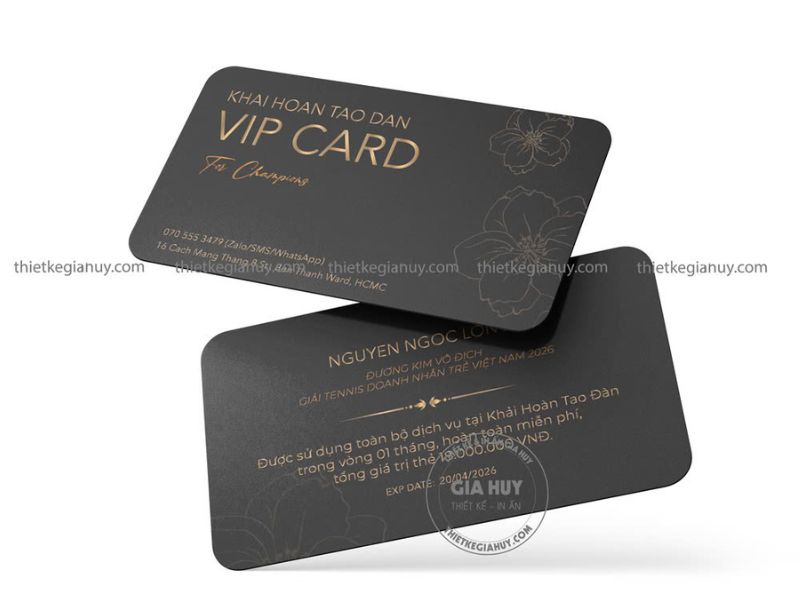 mẫu thẻ vip nhựa sang trọng