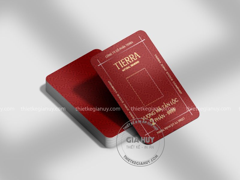 thẻ chứng nhận thương hiệu kim cương tierra