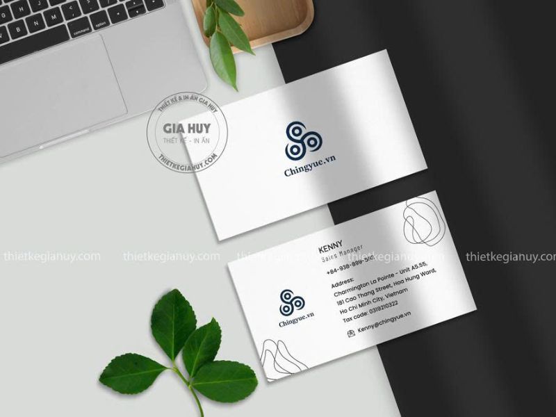 card visit màu trắng tối giản